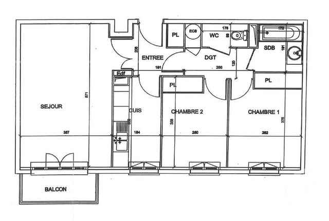 Appartement F3 à vendre - 3 pièces - 59.4 m2 - BUSSY ST GEORGES - 77 - ILE-DE-FRANCE - Century 21 Agence Parc Avenue