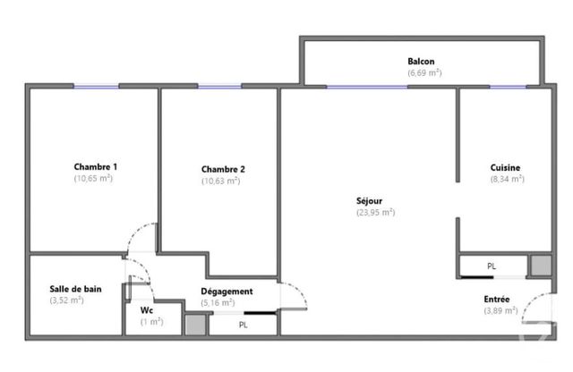 Appartement F3 à louer BUSSY ST GEORGES